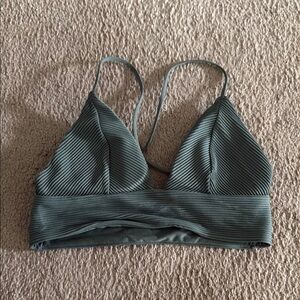 Women's Ribbed Swim Top - Green